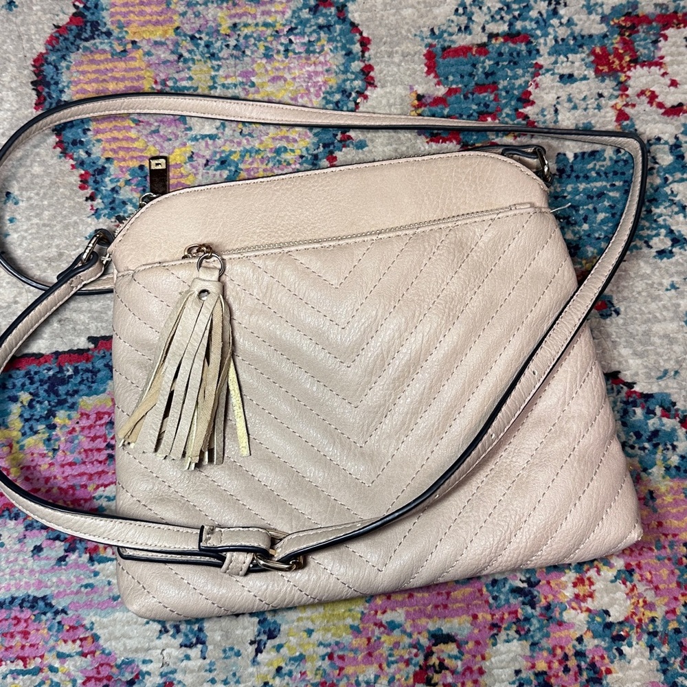 Elegant Cream Crossbody Bag
